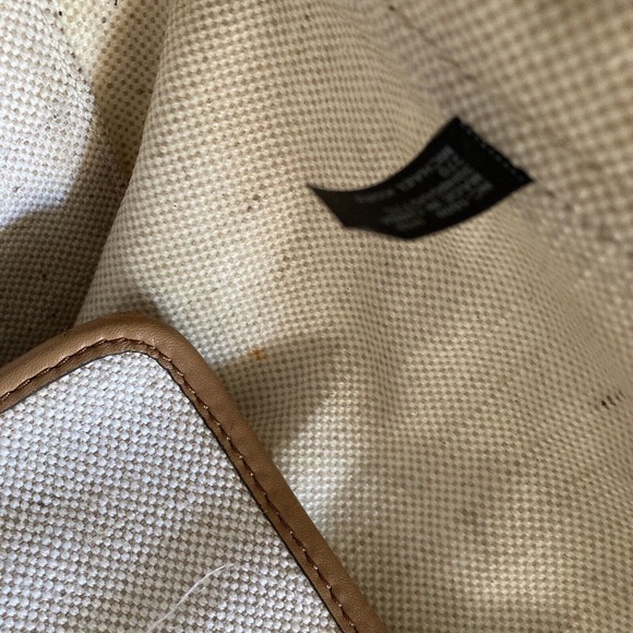 Michael Kors Maritime Beach Tote Canvas Beige X Large Rope Handles - Picture 7 of 15